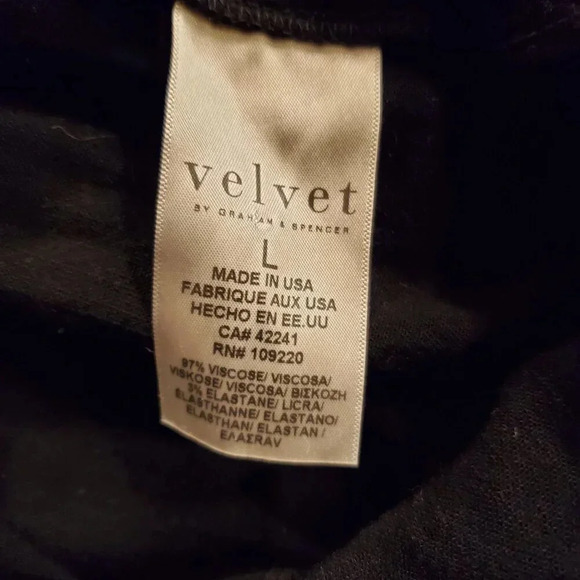 Velvet Black Button Front Hi Low Flowy Tunic Top Mini Dress L - Picture 15 of 16